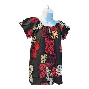 Floral Black and Red Women's Blouse